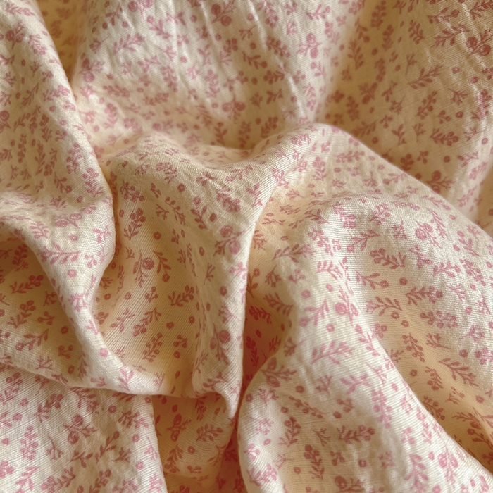 91家纺网 家纺一手货源 找家纺 春光里 2025新款高克重皱皱纱学生床三件套 桃桃