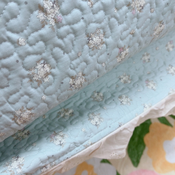 91家纺网 家纺一手货源 找家纺 暖居 2025新款纯棉绗缝夹棉榻榻米支持定制防滑全棉印花小碎花农村大炕盖三件套系列兰庭