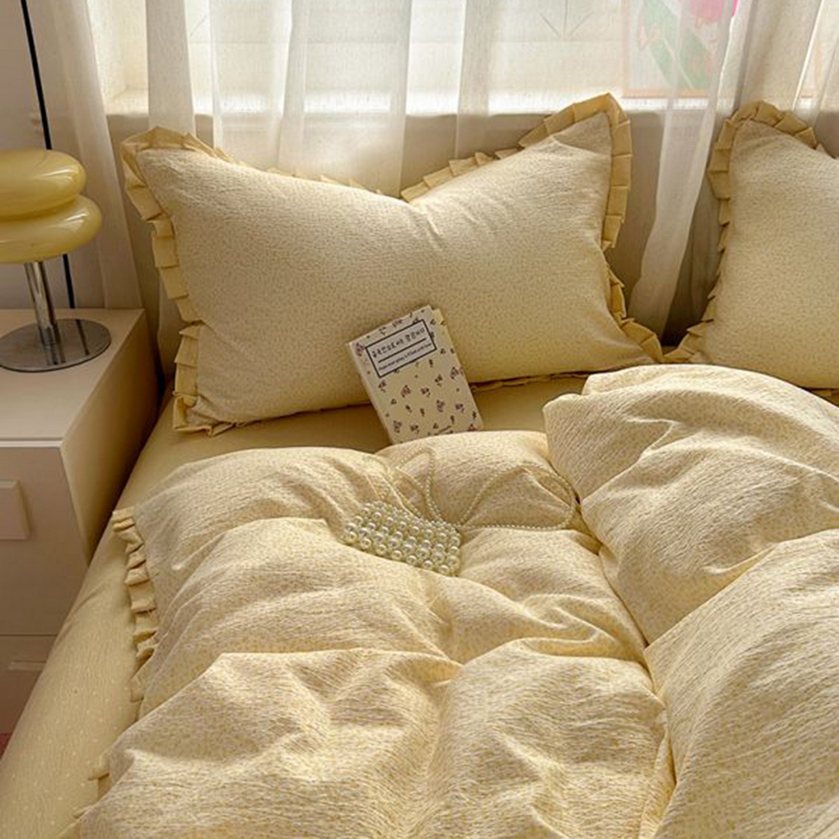 91家纺网 家纺一手货源 找家纺 （总）春光里 2025新款高克重皱皱纱四件套