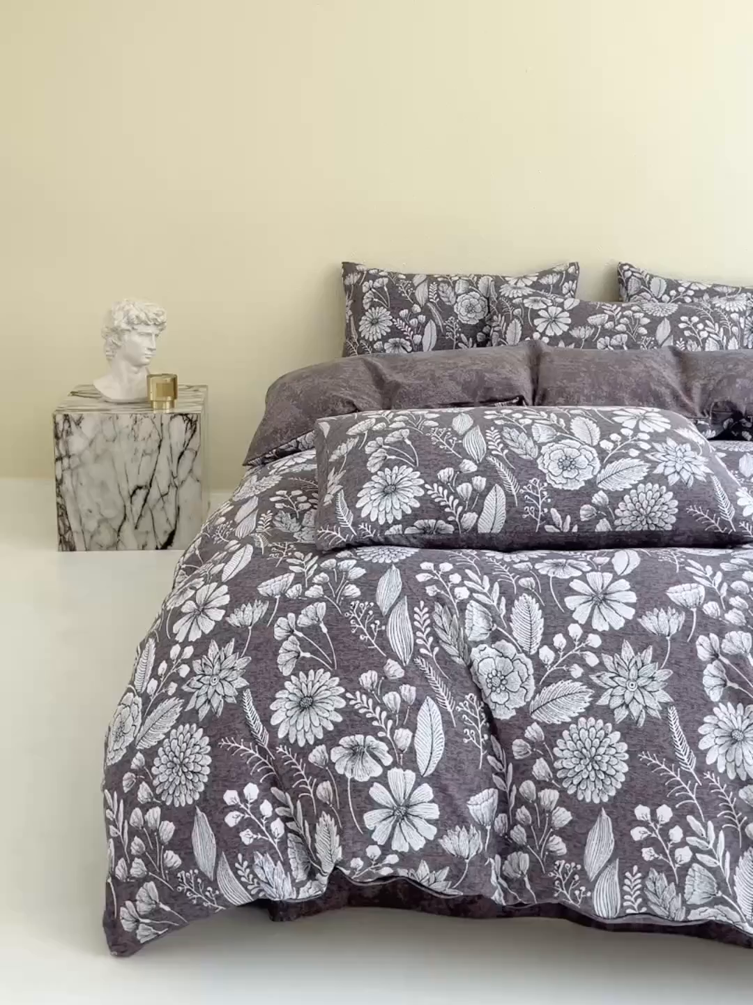 91家纺网 家纺一手货源 找家纺 （总）大境 2025秋冬新款加厚复古风多层纱轻磨毛四件套