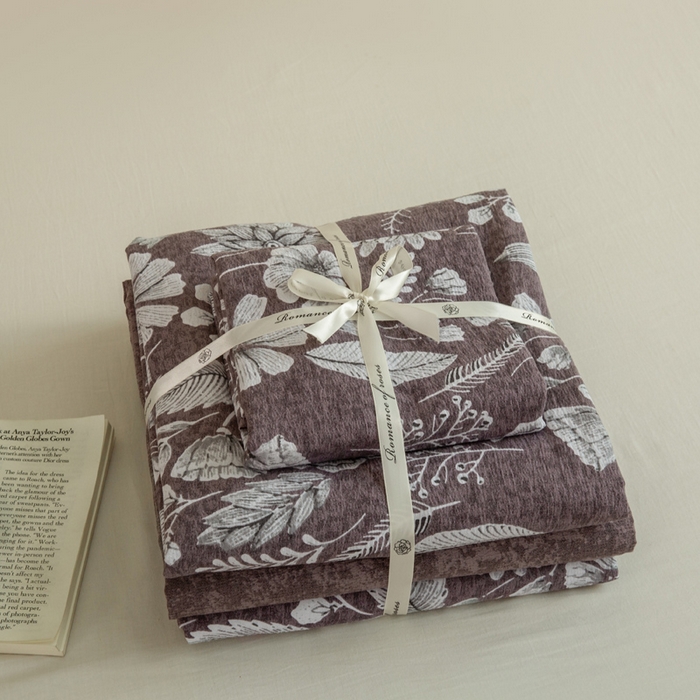 91家纺网 家纺一手货源 找家纺 （总）大境 2025秋冬新款加厚复古风多层纱轻磨毛四件套