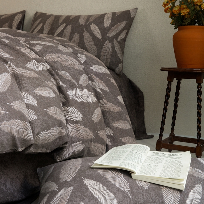 91家纺网 家纺一手货源 找家纺 大境 2025秋冬新款加厚复古风多层纱轻磨毛四件套 大羽