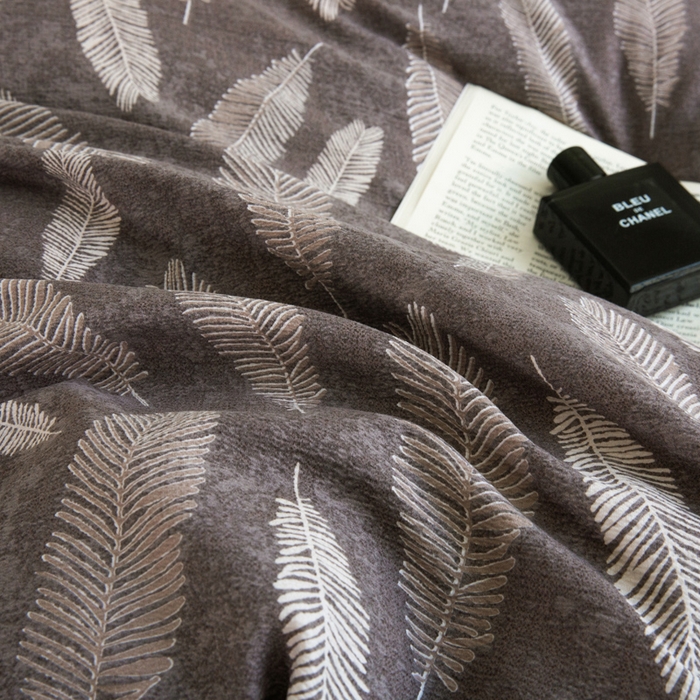 91家纺网 家纺一手货源 找家纺 大境 2025秋冬新款加厚复古风多层纱轻磨毛四件套 大羽