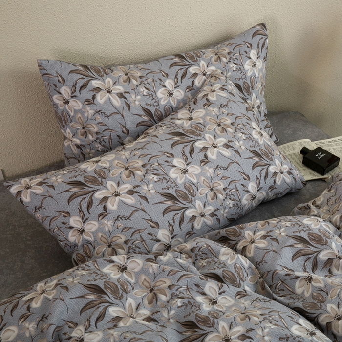 91家纺网 家纺一手货源 找家纺 大境 2025秋冬新款加厚复古风多层纱轻磨毛四件套 黛秋