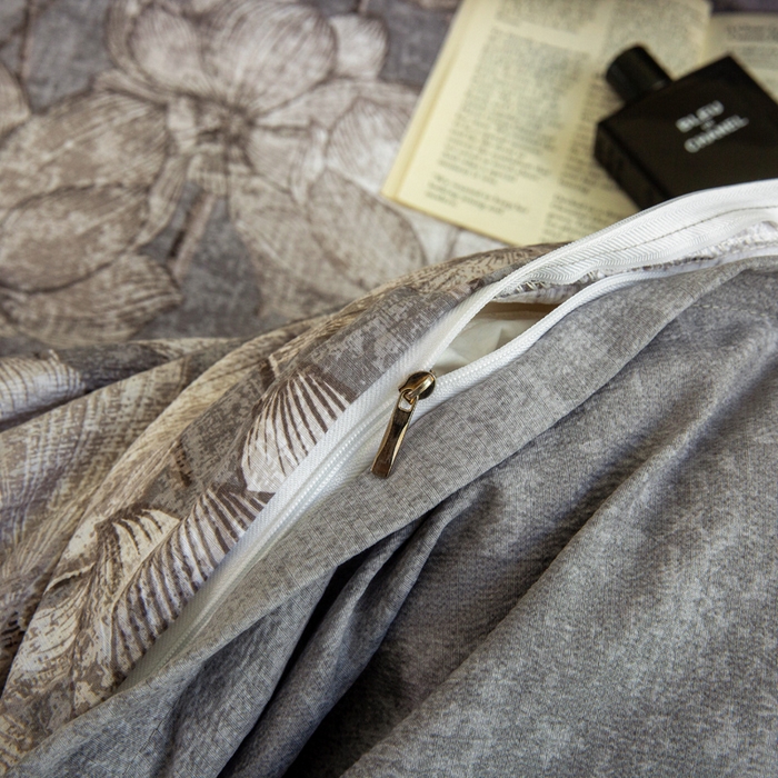 91家纺网 家纺一手货源 找家纺 大境 2025秋冬新款加厚复古风多层纱轻磨毛四件套 洛蔓