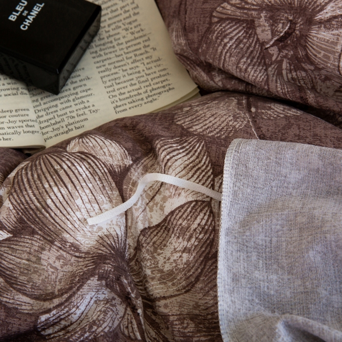 91家纺网 家纺一手货源 找家纺 大境 2025秋冬新款加厚复古风多层纱轻磨毛四件套 梦时光