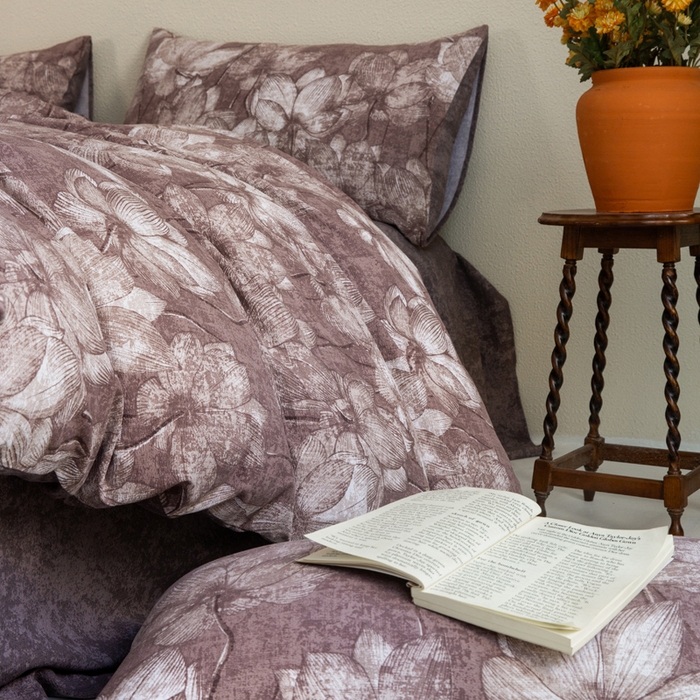 91家纺网 家纺一手货源 找家纺 大境 2025秋冬新款加厚复古风多层纱轻磨毛四件套 梦时光