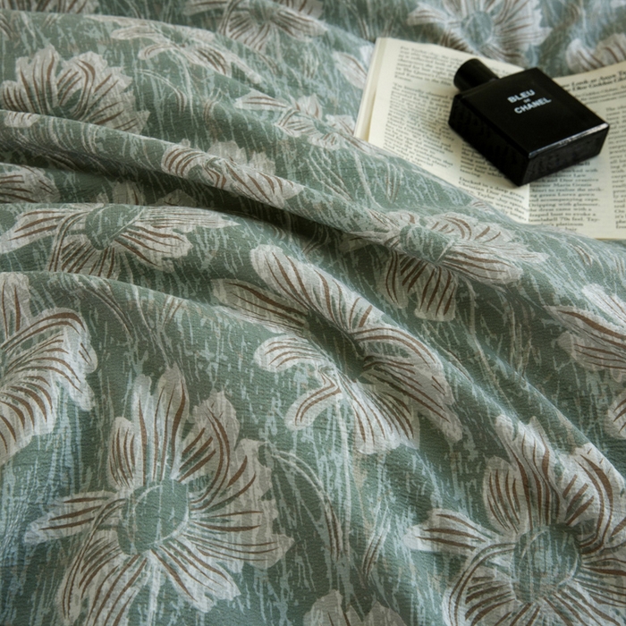 91家纺网 家纺一手货源 找家纺 大境 2025秋冬新款加厚复古风多层纱轻磨毛四件套 西西里