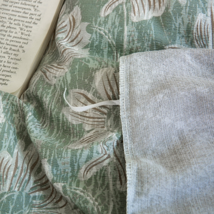 91家纺网 家纺一手货源 找家纺 大境 2025秋冬新款加厚复古风多层纱轻磨毛四件套 西西里