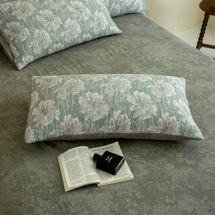 91家纺网 家纺一手货源 找家纺 大境 2025秋冬新款加厚复古风多层纱轻磨毛四件套 西西里