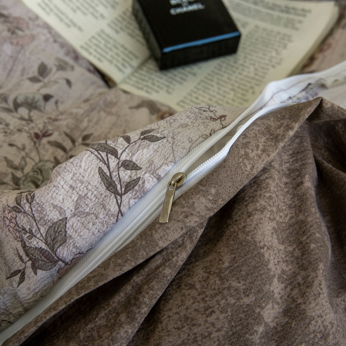 91家纺网 家纺一手货源 找家纺 大境 2025秋冬新款加厚复古风多层纱轻磨毛四件套 云水谣