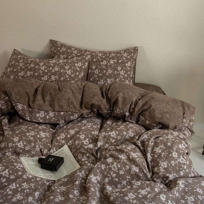 91家纺网 家纺一手货源 找家纺 大境 2025秋冬新款加厚复古风多层纱轻磨毛四件套 知否