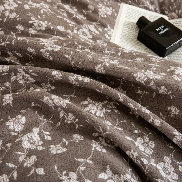 91家纺网 家纺一手货源 找家纺 大境 2025秋冬新款加厚复古风多层纱轻磨毛四件套 知否