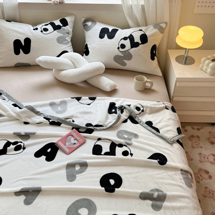 91家纺网 家纺一手货源 找家纺 （总）宅部落 2025新款牛奶绒毛毯毯子300克云貂绒盖毯系列-印花