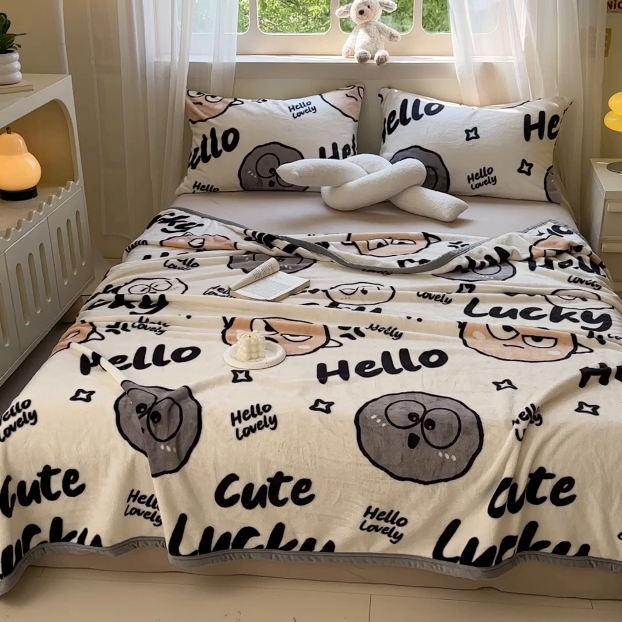 91家纺网 家纺一手货源 找家纺 （总）宅部落 2025新款牛奶绒毛毯毯子300克云貂绒盖毯系列-印花