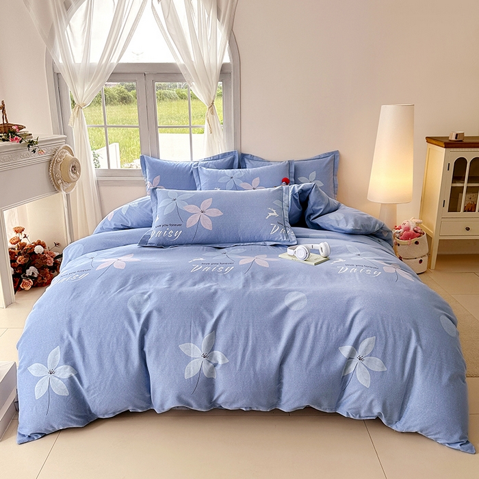 91家纺网 家纺一手货源 找家纺 家贝爱 2024新款纯棉加厚生态磨毛四件套一路繁华