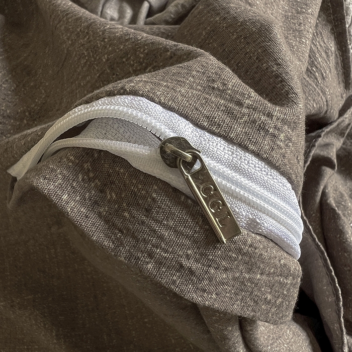 91家纺网 家纺一手货源 找家纺 春光里 2025新款高克重亚麻皱皱纱四件套 雾岛