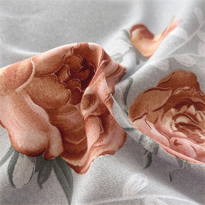 91家纺网 家纺一手货源 找家纺 家贝爱 2024新款纯棉加厚生态磨毛四件套芙蓉花语