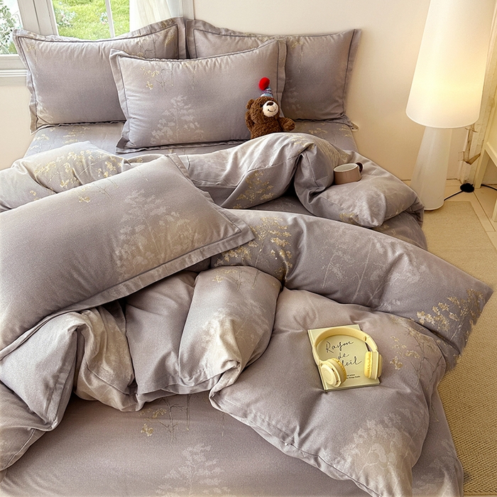 91家纺网 家纺一手货源 找家纺 家贝爱 2024新款纯棉加厚生态磨毛四件套富贵树