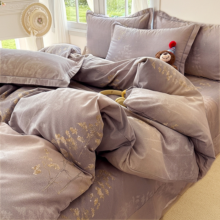 91家纺网 家纺一手货源 找家纺 家贝爱 2024新款纯棉加厚生态磨毛四件套富贵树