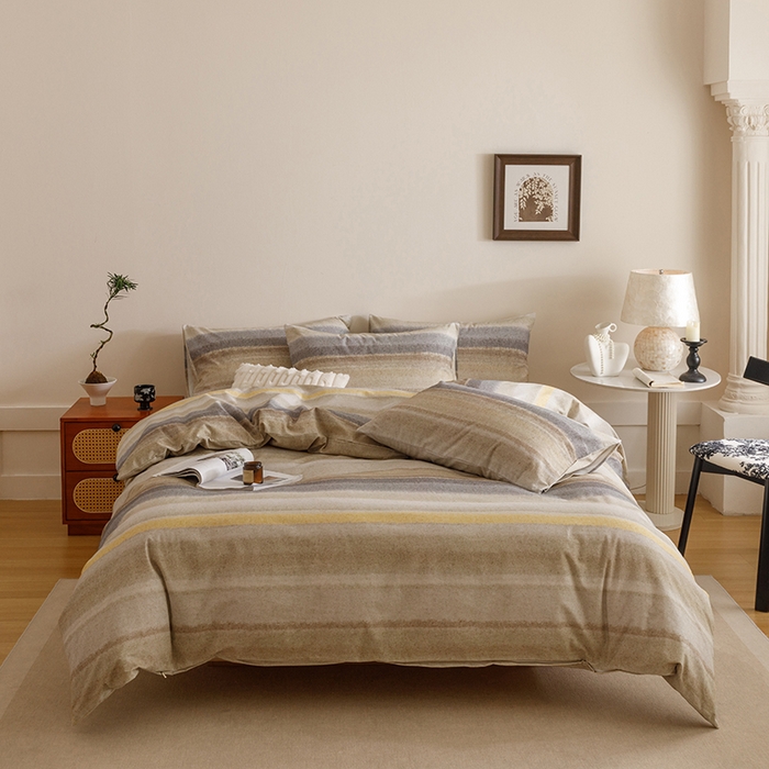 91家纺网 家纺一手货源 找家纺 （总）爱思佳 2025新款加厚全棉磨毛单品套件系列-四件套