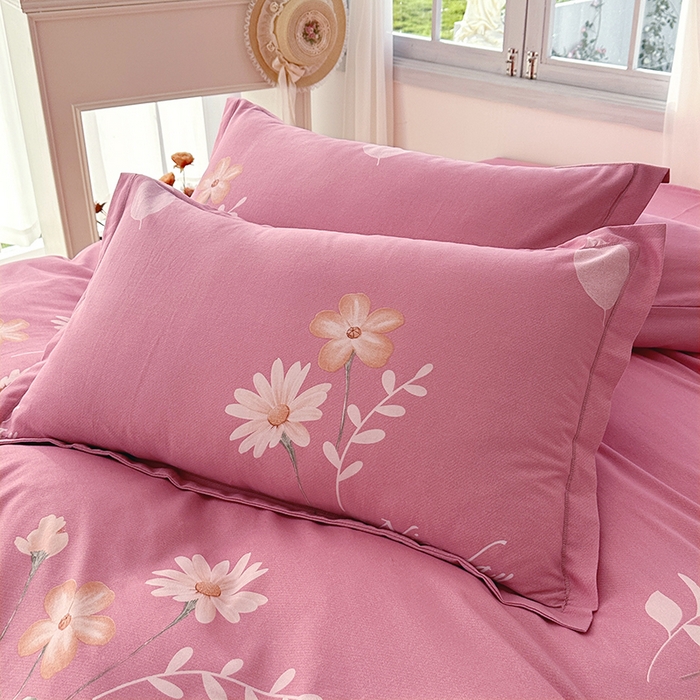 91家纺网 家纺一手货源 找家纺 家贝爱 2024新款纯棉加厚生态磨毛四件套洋洋花恋