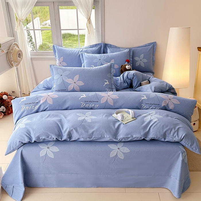 91家纺网 家纺一手货源 找家纺 家贝爱 2024新款纯棉加厚生态磨毛四件套一路繁华