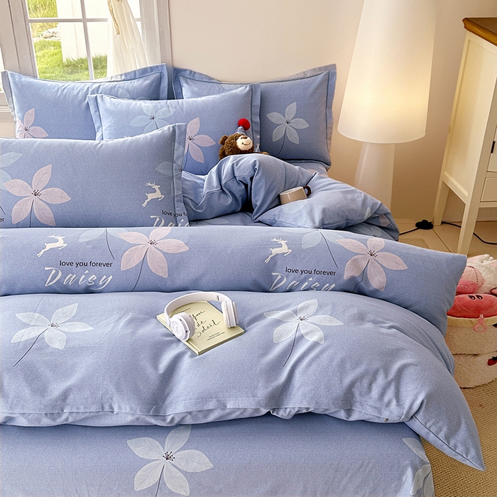 91家纺网 家纺一手货源 找家纺 家贝爱 2024新款纯棉加厚生态磨毛四件套一路繁华