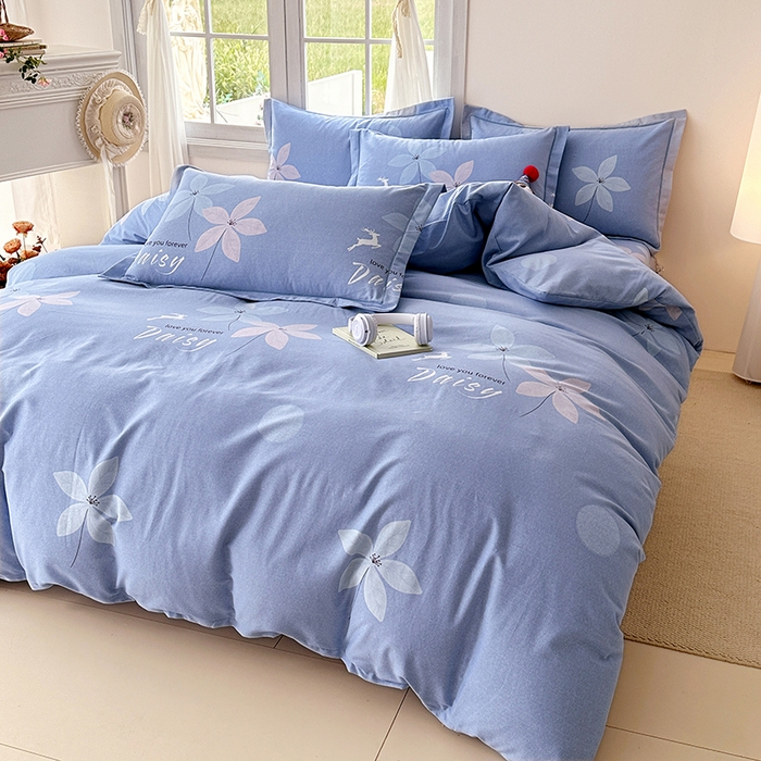 91家纺网 家纺一手货源 找家纺 家贝爱 2024新款纯棉加厚生态磨毛四件套一路繁华