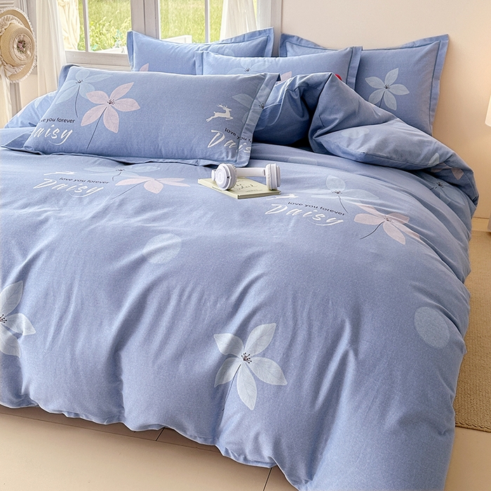 91家纺网 家纺一手货源 找家纺 家贝爱 2024新款纯棉加厚生态磨毛四件套一路繁华