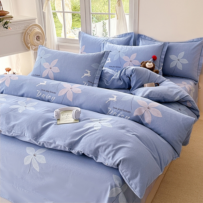 91家纺网 家纺一手货源 找家纺 家贝爱 2024新款纯棉加厚生态磨毛四件套一路繁华