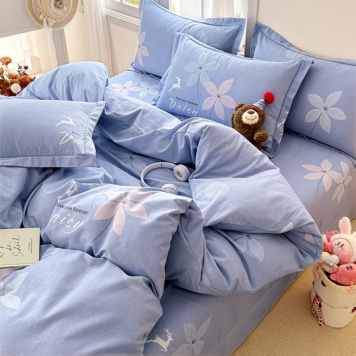 91家纺网 家纺一手货源 找家纺 家贝爱 2024新款纯棉加厚生态磨毛四件套一路繁华