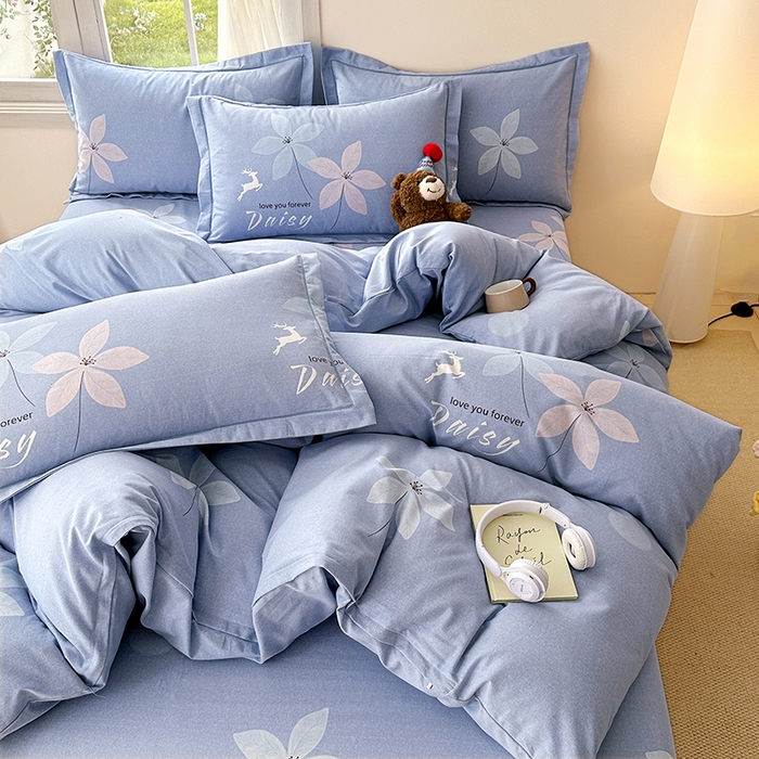 91家纺网 家纺一手货源 找家纺 家贝爱 2024新款纯棉加厚生态磨毛四件套一路繁华