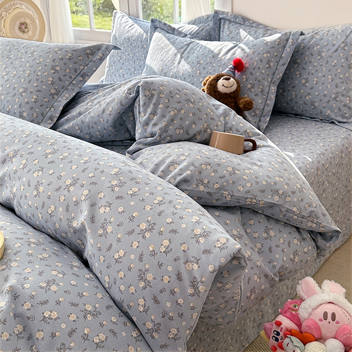 91家纺网 家纺一手货源 找家纺 家贝爱 2024新款纯棉加厚生态磨毛四件套伊兰