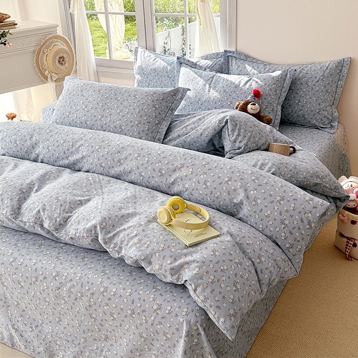 91家纺网 家纺一手货源 找家纺 家贝爱 2024新款纯棉加厚生态磨毛四件套伊兰