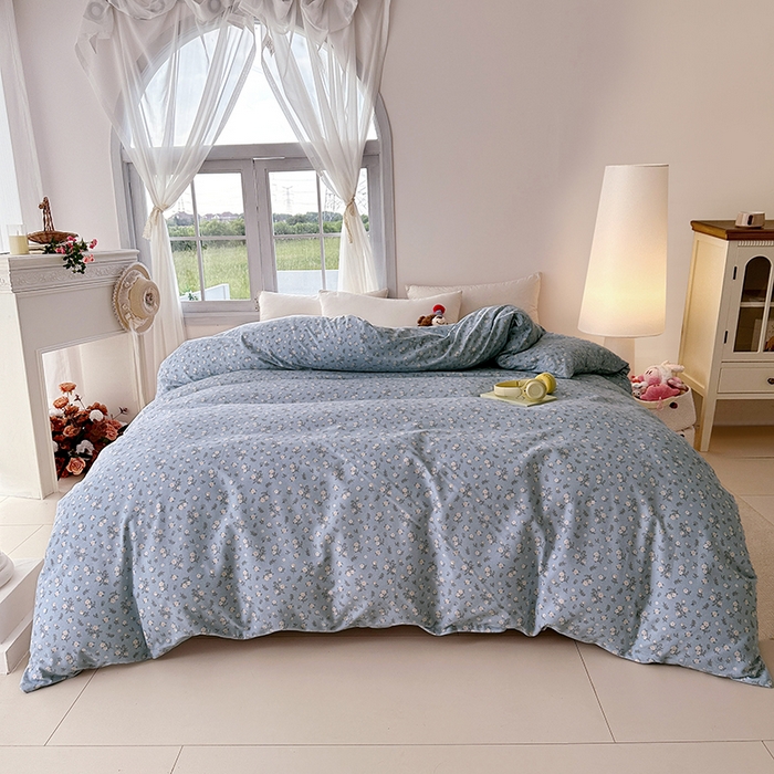 91家纺网 家纺一手货源 找家纺 家贝爱 2024新款纯棉加厚生态磨毛四件套伊兰