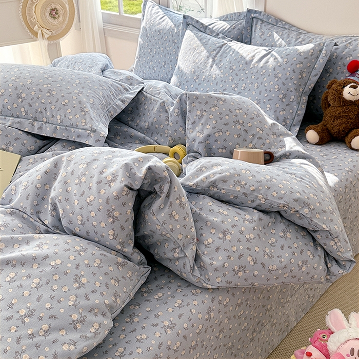 91家纺网 家纺一手货源 找家纺 家贝爱 2024新款纯棉加厚生态磨毛四件套伊兰