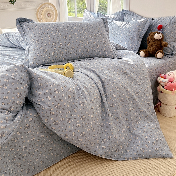 91家纺网 家纺一手货源 找家纺 家贝爱 2024新款纯棉加厚生态磨毛四件套伊兰