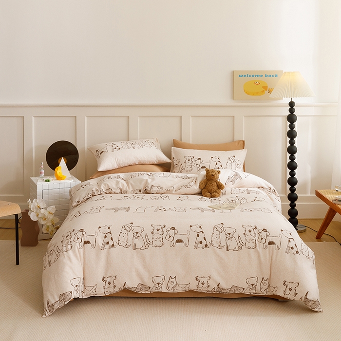 91家纺网 家纺一手货源 找家纺 （总）爱思佳 2025新款加厚全棉磨毛单品套件系列-四件套