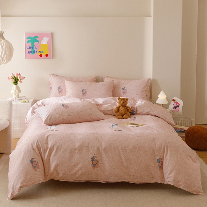 91家纺网 家纺一手货源 找家纺 （总）爱思佳 2025新款加厚全棉磨毛单品套件系列-四件套