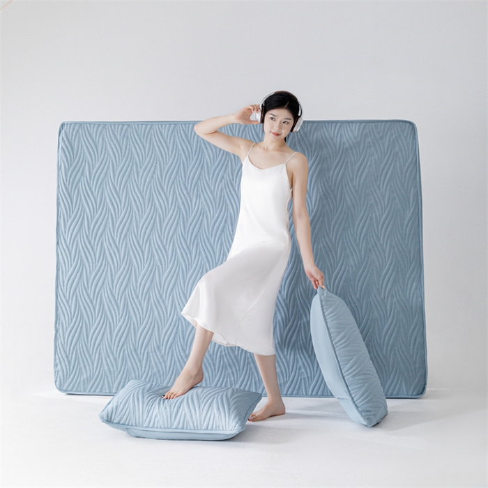 91家纺网 家纺一手货源 找家纺 北极情 2025新款A类原棉大豆夹棉床笠 宾利蓝