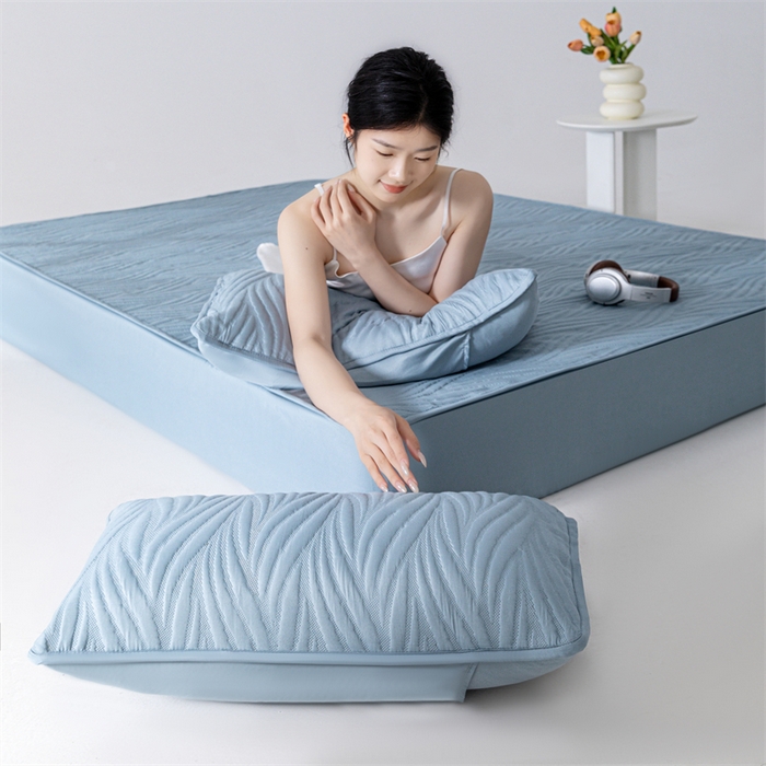 91家纺网 家纺一手货源 找家纺 北极情 2025新款A类原棉大豆夹棉床笠 宾利蓝