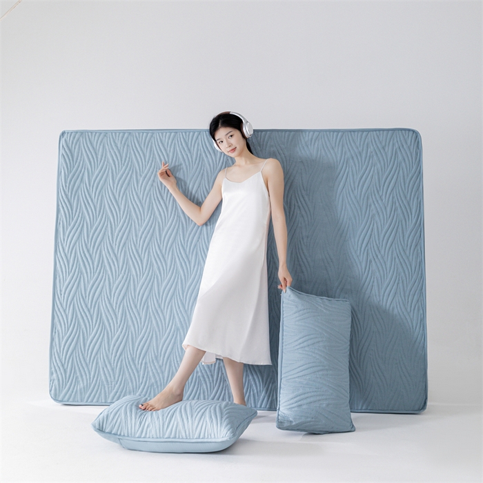 91家纺网 家纺一手货源 找家纺 北极情 2025新款A类原棉大豆夹棉床笠 宾利蓝