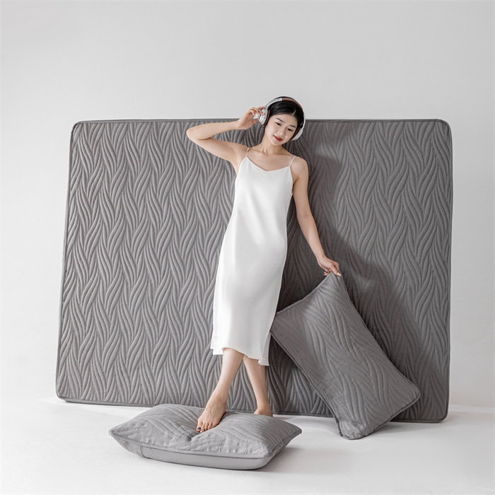 91家纺网 家纺一手货源 找家纺 北极情 2025新款A类原棉大豆夹棉床笠 高级灰