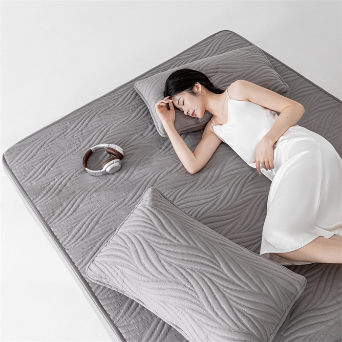 91家纺网 家纺一手货源 找家纺 北极情 2025新款A类原棉大豆夹棉床笠 高级灰