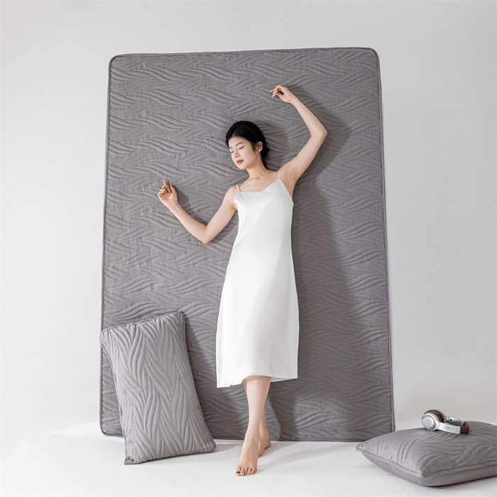 91家纺网 家纺一手货源 找家纺 北极情 2025新款A类原棉大豆夹棉床笠 高级灰