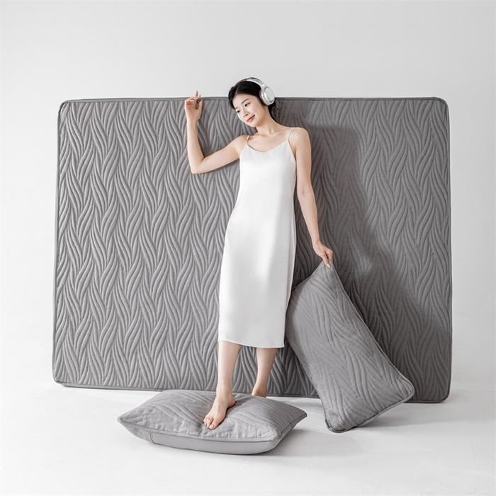 91家纺网 家纺一手货源 找家纺 北极情 2025新款A类原棉大豆夹棉床笠 高级灰