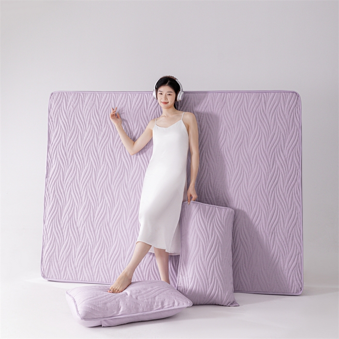 91家纺网 家纺一手货源 找家纺 北极情 2025新款A类原棉大豆夹棉床笠 玫瑰紫