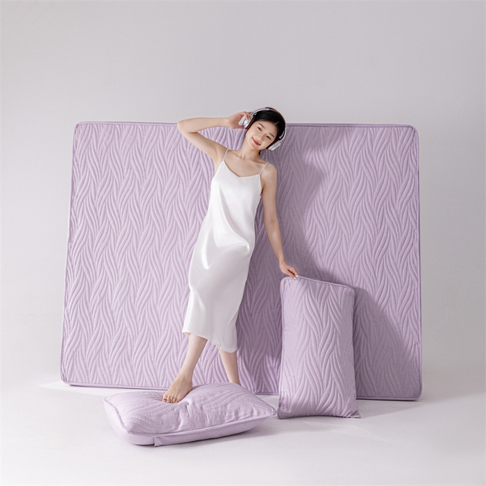 91家纺网 家纺一手货源 找家纺 北极情 2025新款A类原棉大豆夹棉床笠 玫瑰紫