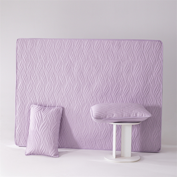 91家纺网 家纺一手货源 找家纺 北极情 2025新款A类原棉大豆夹棉床笠 玫瑰紫